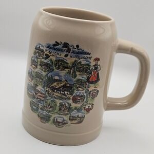 Hoffmann Beer Stein Mug‎ Souvenir Black Forest Germany Map Ceramic 0.5L